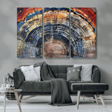 38987581-MGV-CV-36X24-Tree Ring Art Wall Art Canvas Print, Framed Rustic Wall Decor Art Picture Print, Nature Grain Print Perfect Modern Rustic Decor