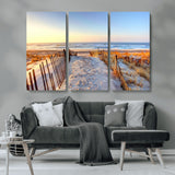 73351887-MGV-CV-36X24-Ocean Sunset Wall Art Wall Art Canvas Print, Framed Nautical Photography Art Picture Print, Summer Beach House Decor Perfect