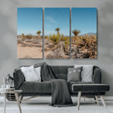 35156165-MGV-CV-36X24-Joshua Tree Wall Art Canvas Print, Framed Desert Landscape Art Picture Print, Warm Earth Tones Perfect Southwestern Minimalist