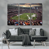 87578930-MGV-CV-36X24-Soldier Field Wall Art – Chicago Bears Football Stadium Sunset Canvas Print, Game Day Sports Decor for Man Cave, Bar, Office, or