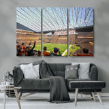 81960112-MGV-CV-36X24-Futuristic Football Stadium Wall Art – Modern Dome Arena Canvas Print, Chicago Bears Concept Design Sports Decor for Man Cave or