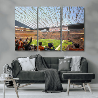 81960112-MGV-CV-36X24-Futuristic Football Stadium Wall Art – Modern Dome Arena Canvas Print, Chicago Bears Concept Design Sports Decor for Man Cave or