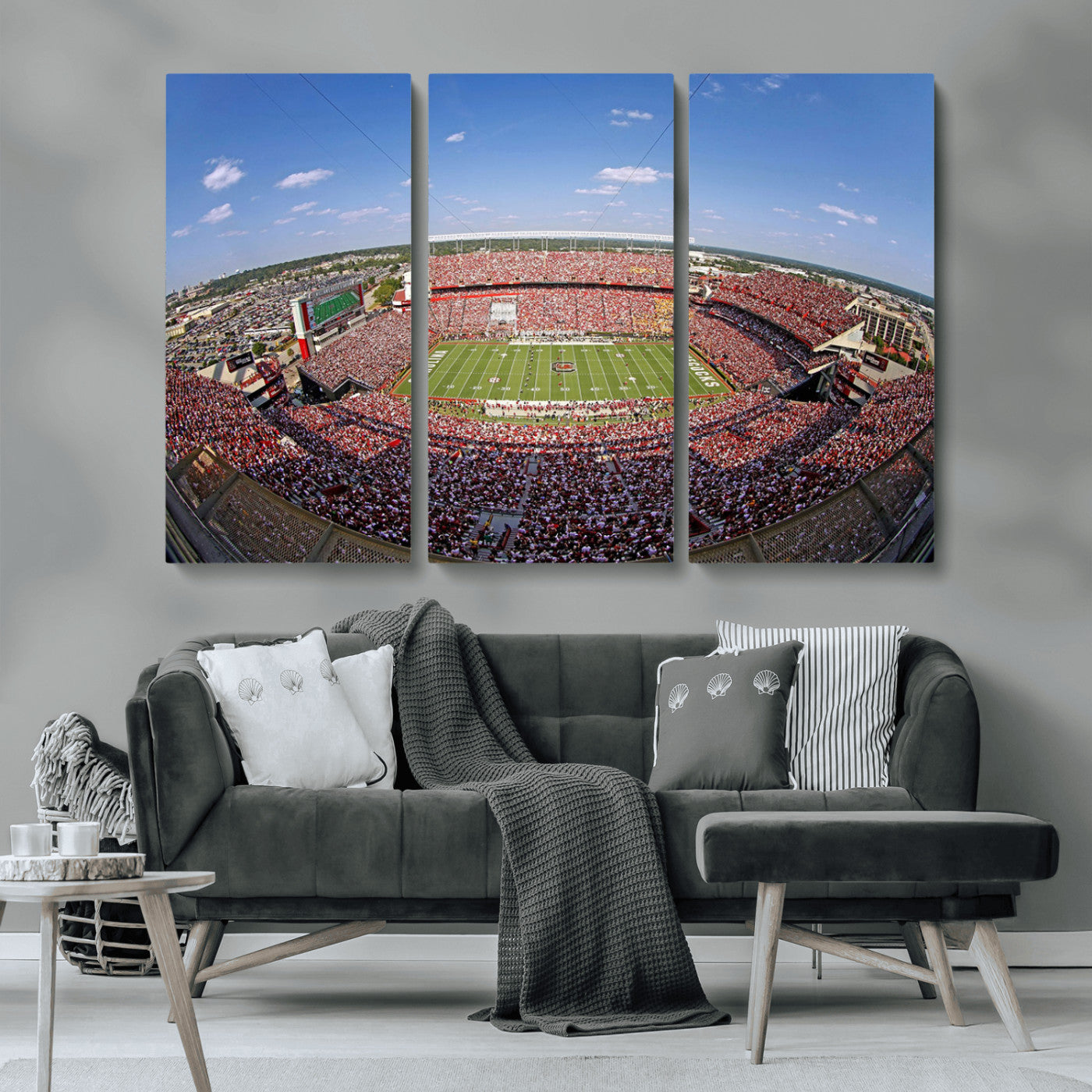 29492070-MGV-CV-36X24-William Brice Stadium Canvas Wall Art – Football Game, Stadium Crowd, Fans, Energy, Team Spirit, Daytime Outdoor Event Print for