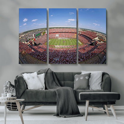 29492070-MGV-CV-36X24-Stadium Wall Art – Panoramic College Football Canvas Print, Game Day Crowd and Field Scene, Sports Photography Decor for Office,