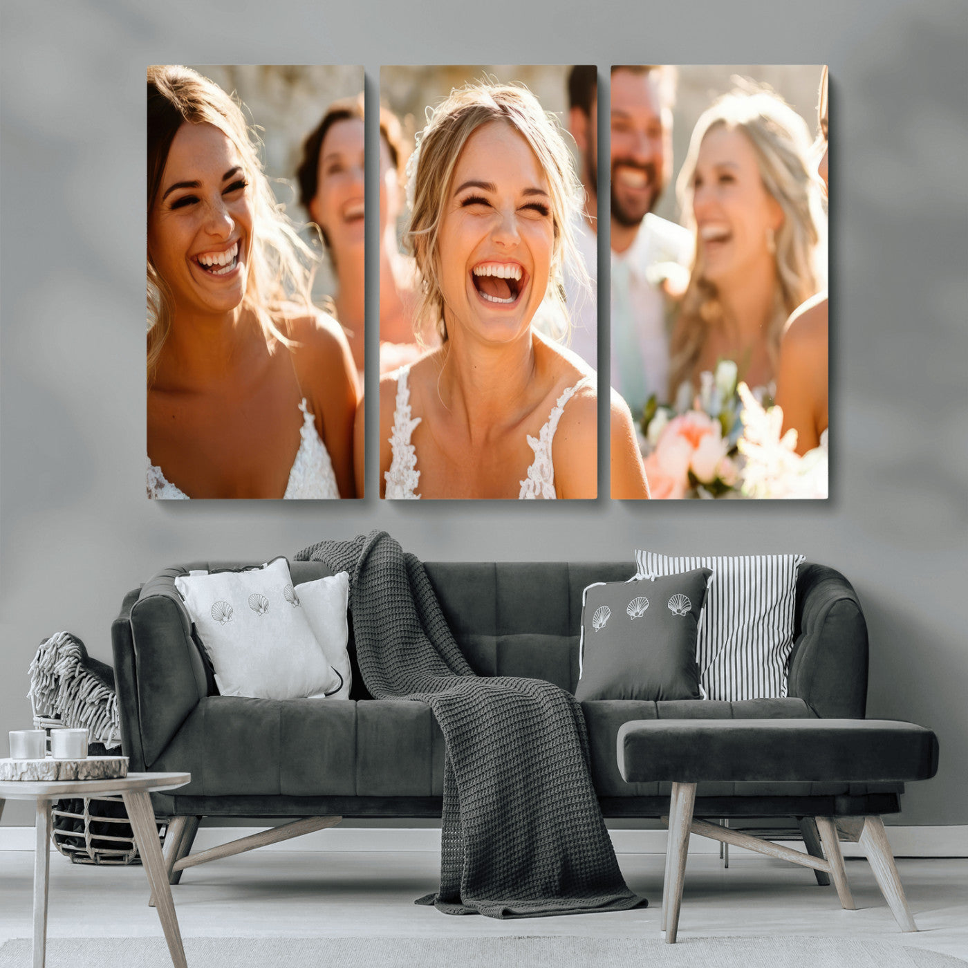 CSTM912-MGV-CV-36X24-Framed Wedding Canvas Print - Custom Wall Art Keepsake for Couples, Elegant Home Decoration Gift, Create Your Own Photo Canvas