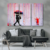 69505-MGV-CV-36X24-Graffiti Girl Wall Art Canvas Print, Framed Urban Contrast Art Picture Print, Vibrant Graffiti Perfect Urban Pop Decor Artwork