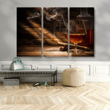 92305-MGV-CV-36X24-Whiskey & Cigar Wall Art – Moody Whiskey and Cigar Canvas Print, Sophisticated Bar or Home Lounge Decor for Office, Man Cave or