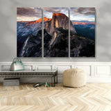 31332-MGV-CV-36X24-Mountain Landscape Wall Art – Majestic Sunset Rock Formation Canvas Print, Nature Scenic Decor for Living Room, Office, Cabin or