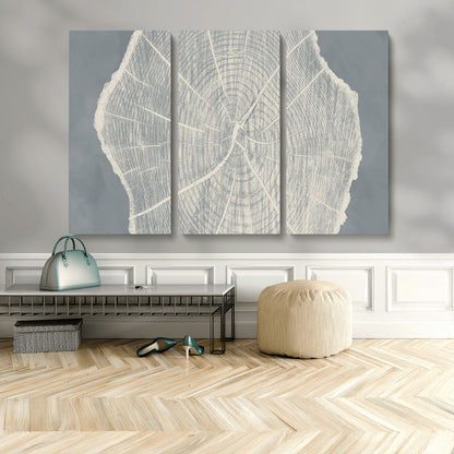25547-MGV-CV-36X24-Tree Ring Wall Art Canvas Print, Framed Linocut Tree Ring Art Picture Print, Wood Texture Perfect Minimalist Farmhouse Decor