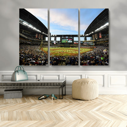 92672-MGV-CV-36X24-Chase Field Stadium Wall Art Canvas Print, Framed Arizona Stadium Art Picture Print, Chase Stadium Perfect Sports Room Decor