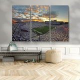 38807-MGV-CV-48X32-3P-Beaver Stadium Wall Art Canvas Print, Framed Beaver Stadium Field Art Picture Print, Football Stadium Perfect Sport Room Decor