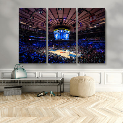 20491-MGV-CV-36X24-Madison Square Garden Wall Art Canvas Print, Framed New York Stadium Art Picture Print, MSG Stadium Perfect Sport Room Decor