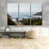 88336640-MGV-CV-36X24-Tropical Beach Scene Wall Art Canvas Print, Framed Coastal Photography Art Picture Print, Ocean Horizon Art Perfect Coastal Boho