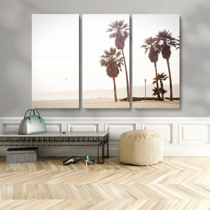 48255923-MGV-CV-36X24-Coastal Light Wall Art Canvas Print, Framed Relaxing Shoreline Art Picture Print, Minimalist Ocean Perfect Tropical Serenity Decor