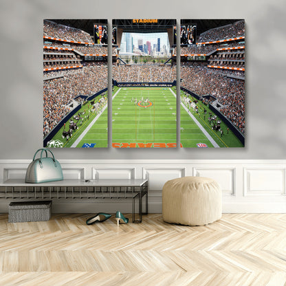 76935553-MGV-CV-48X32-3P-Football Stadium Wall Art – Panoramic Game Day Canvas Print, Sports Decor for Man Cave, Office, Bar, or Living Room