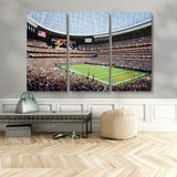 32530647-MGV-CV-36X24-Chicago Bears Stadium Wall Art – Futuristic Dome Arena Canvas Print, Modern Football Concept Design Decor for Man Cave, Bar, or