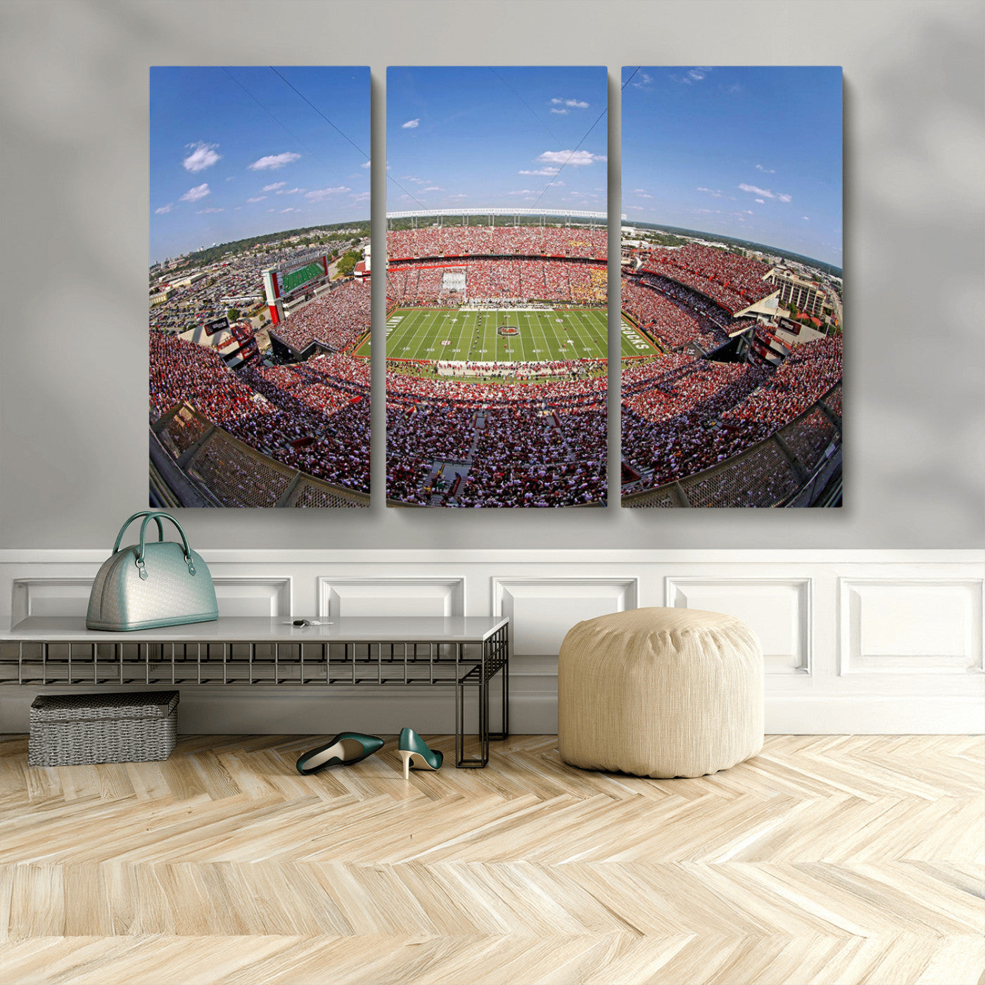 29492070-MGV-CV-36X24-William Brice Stadium Canvas Wall Art – Football Game, Stadium Crowd, Fans, Energy, Team Spirit, Daytime Outdoor Event Print for