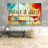 YKE34632598CR-MGV-CV-36X24-Abstract Last Supper with Apostles Wall Art Canvas Print