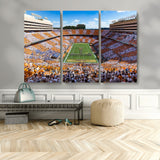 77097951-MGV-CV-48X32-3P-Neyland Stadium Wall Art – Panoramic Tennessee Volunteers Checkerboard Crowd Canvas Print, Football Game Day Decor for Office, Man