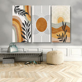 32359-MGV-CV-36X24-Modern Sun Wall Art Canvas Print, Framed Retro Horizon Art Picture Print, Sunburst Design Perfect Mid Century Boho Decor Artwork