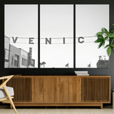 68254589-MGV-CV-36X24-Venice Sign Wall Art Canvas Print, Framed Venice Letters Art Picture Print, Los Angeles Perfect Minimalist Urban Decor Artwork