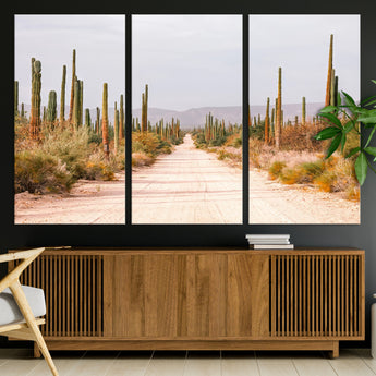 30742780-MGV-CV-36X24-Desert Cactus Wall Art Canvas Print, Framed Southwestern Art Picture Print, Bohemian Western Perfect Southwestern Boho Decor
