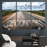 50743-MGV-CV-36X24-Healing Road Wall Art – Motivational Highway Canvas Print, Inspirational Journey Decor for Office, Gym or Living Room