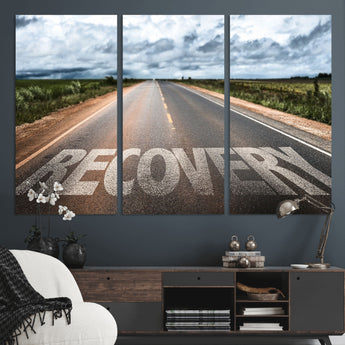 50743-MGV-CV-36X24-Healing Road Wall Art – Motivational Highway Canvas Print, Inspirational Journey Decor for Office, Gym or Living Room