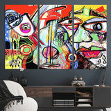37796-MGV-CV-36X24-Picasso Style Wall Art Canvas Print, Framed Picasso Art Picture Print, Picasso Cubism Perfect Modern Abstract Decor Artwork