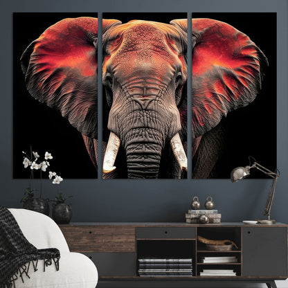 54719-MGV-CV-36X24-Elephant Wall Art – Majestic African Elephant Canvas Print, Wildlife Safari Animal Decor for Living Room, Bedroom, Office or Man