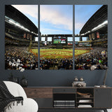 92672-MGV-CV-36X24-Chase Field Stadium Wall Art Canvas Print, Framed Arizona Stadium Art Picture Print, Chase Stadium Perfect Sports Room Decor