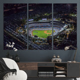 16515-MGV-CV-36X24-Dodgers Stadium Wall Art Canvas Print, Framed Baseball Stadium Art Picture Print, Dodgers Field Perfect Sport Room Decor Artwork