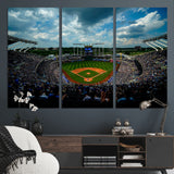 37127-MGV-CV-36X24-Kauffman Stadium Wall Art Canvas Print, Framed Kansas City Royals Field Art Picture Print, Baseball Stadium Perfect Sport Room