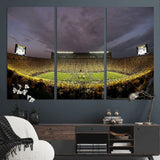 72404-MGV-CV-36X24-Michigan Wolverine Stadium Wall Art Canvas Print, Framed Michigan Stadium Art Picture Print, Football Stadium Perfect Sport Room