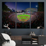 44322-MGV-CV-36X24-Minute Maid Park Wall Art Canvas Print, Framed Houston Astros Stadium Art Picture Print, Houston Astros Field Perfect Sports Room