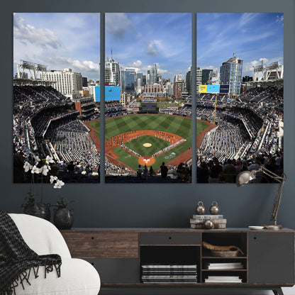 87122-MGV-CV-36X24-Petco Park Field Wall Art Canvas Print, Framed San Diego Stadium Art Picture Print, Petco Park Stadium Perfect Sport Room Decor