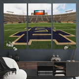 52835-MGV-CV-36X24-Notre Dame Stadium Wall Art Canvas Print, Framed Indiana Stadium Art Picture Print, Notre Dame Field Perfect Sport Room Decor
