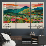 54215-MGV-CV-36X24-Yayoi Kusama Wall Art – Panoramic Japanese Landscape Canvas Print, Modern Abstract Nature Decor for Office, Bedroom or Living Room