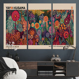 51280-MGV-CV-36X24-Abstract Yayoi Kusama Wall Art Canvas Print, Framed Japanese Wabi Sabi Art Picture Print, Yayoi Kusama Perfect Abstract Modern