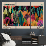 45711-MGV-CV-36X24-Yayoi Kusama Wall Art Canvas Print, Framed Abstract Yayoi Kusama Art Picture Print, Japanese Wabi Sabi Perfect Modern Abstract