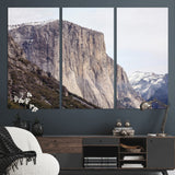 74506434-MGV-CV-36X24-El Capitan Wall Art Canvas Print, Framed Yosemite Cliff Art Picture Print, Sierra Nevada Perfect Sierra Minimalism Decor Artwork