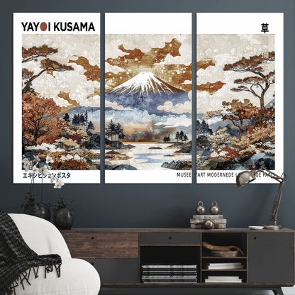 80111817-MGV-CV-36X24-Japanese Landscape Wall Art – Mount Fuji Autumn Canvas Print, Asian Inspired Nature Decor for Living Room, Bedroom, Office or