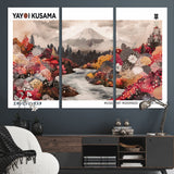 32352074-MGV-CV-36X24-Japanese Landscape Wall Art – Mount Fuji River Canvas Print, Modern Asian Inspired Nature Decor for Living Room, Bedroom, Office