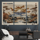 11778299-MGV-CV-48X32-3P-Japanese Landscape Wall Art – Mount Fuji Canvas Print, Asian Inspired Nature Decor for Living Room, Bedroom, Office or Studio