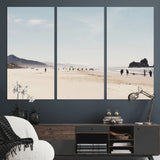 28307820-MGV-CV-36X24-Minimalist Beach Wall Art Canvas Print, Framed Coastal Serenity Art Picture Print, Soft Sand Perfect Modern Coastal Decor Artwork