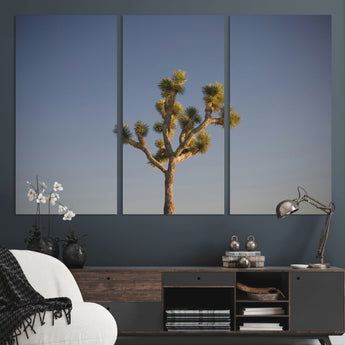 54552043-MGV-CV-36X24-Joshua Tree Art Wall Art Canvas Print, Framed Desert Landscape Art Picture Print, Southwestern Nature Perfect Southwestern Boho