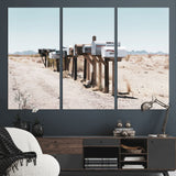 54616109-MGV-CV-36X24-Desert Mailboxes Wall Art – Rustic Rural Roadside Photography Canvas Print, American Southwest Landscape Home Decor for Living