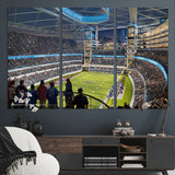 41816511-MGV-CV-36X24-Chicago Dome Stadium Wall Art – Futuristic Football Arena Canvas Print, Modern Sports Fan Decor for Man Cave, Office, Bar, or