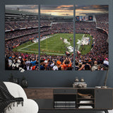87578930-MGV-CV-36X24-Soldier Field Wall Art – Chicago Bears Football Stadium Sunset Canvas Print, Game Day Sports Decor for Man Cave, Bar, Office, or