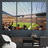 81960112-MGV-CV-36X24-Futuristic Football Stadium Wall Art – Modern Dome Arena Canvas Print, Chicago Bears Concept Design Sports Decor for Man Cave or